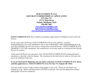 Artist Application